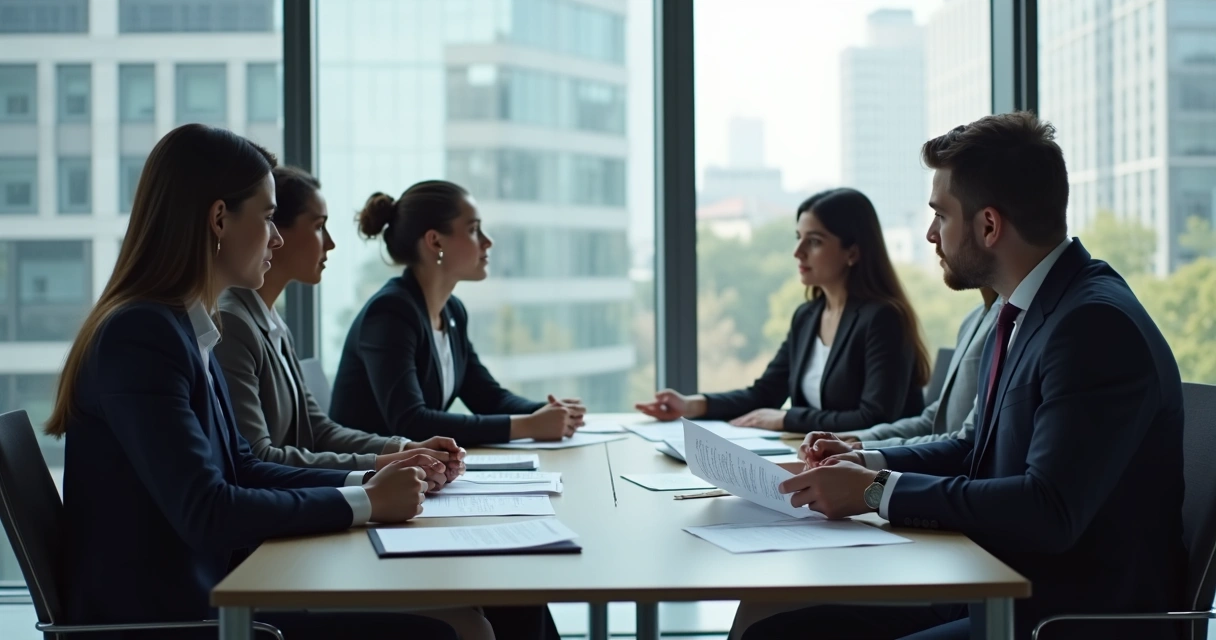 Seleção de candidatos durante entrevista em grupo 