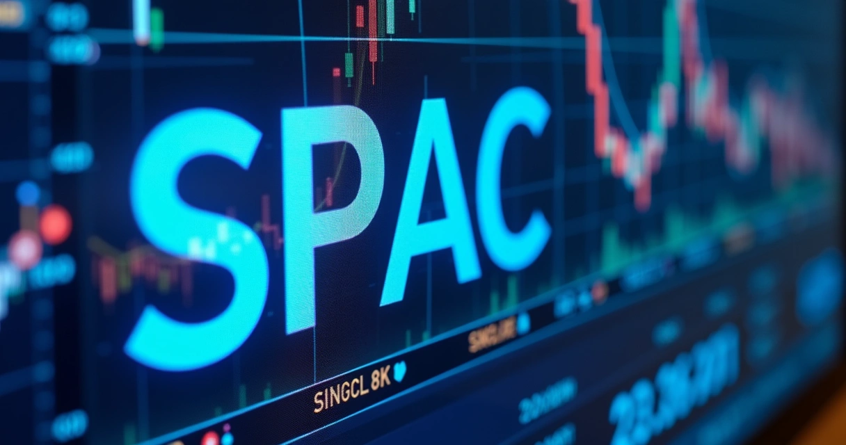 Quadro de cotações na bolsa com SPAC em destaque 