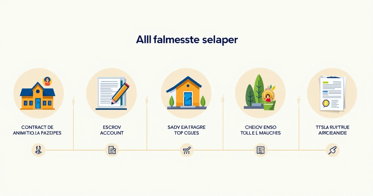 Diagrama do processo de compra de imóvel com title company na Flórida 