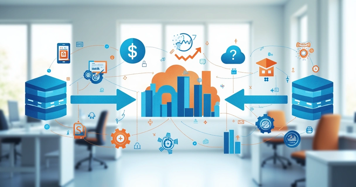Fluxo mostrando transformação e integração de dados