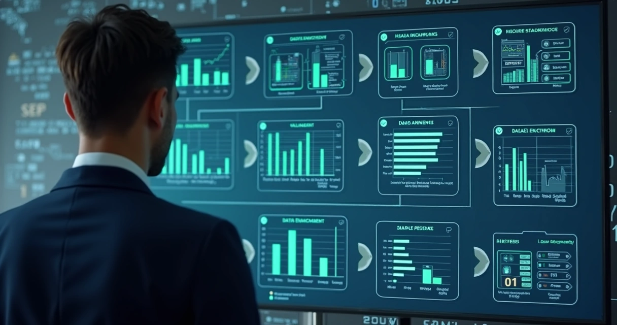 Processo de validação de dados B2B em tela digital 