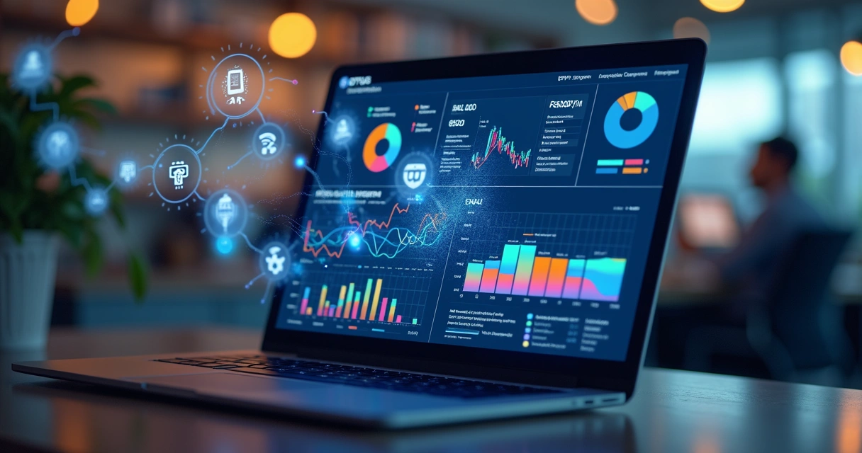 Painel digital exibe dashboard do Protheus com automações de IA 