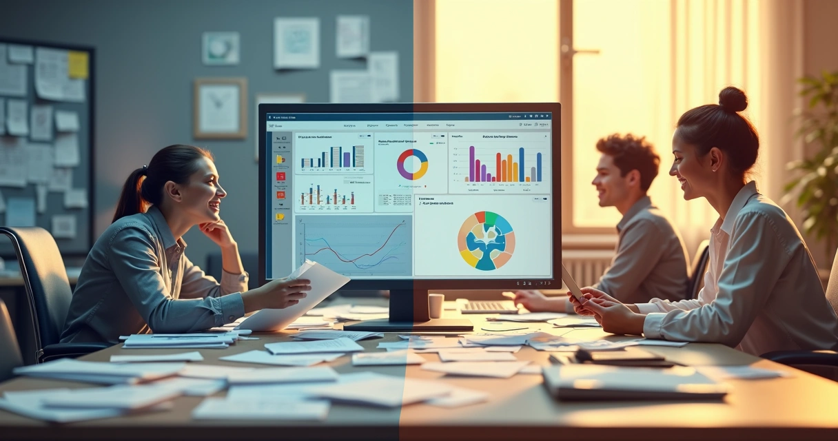 Comparação entre rotina manual e rotina automatizada em empresa