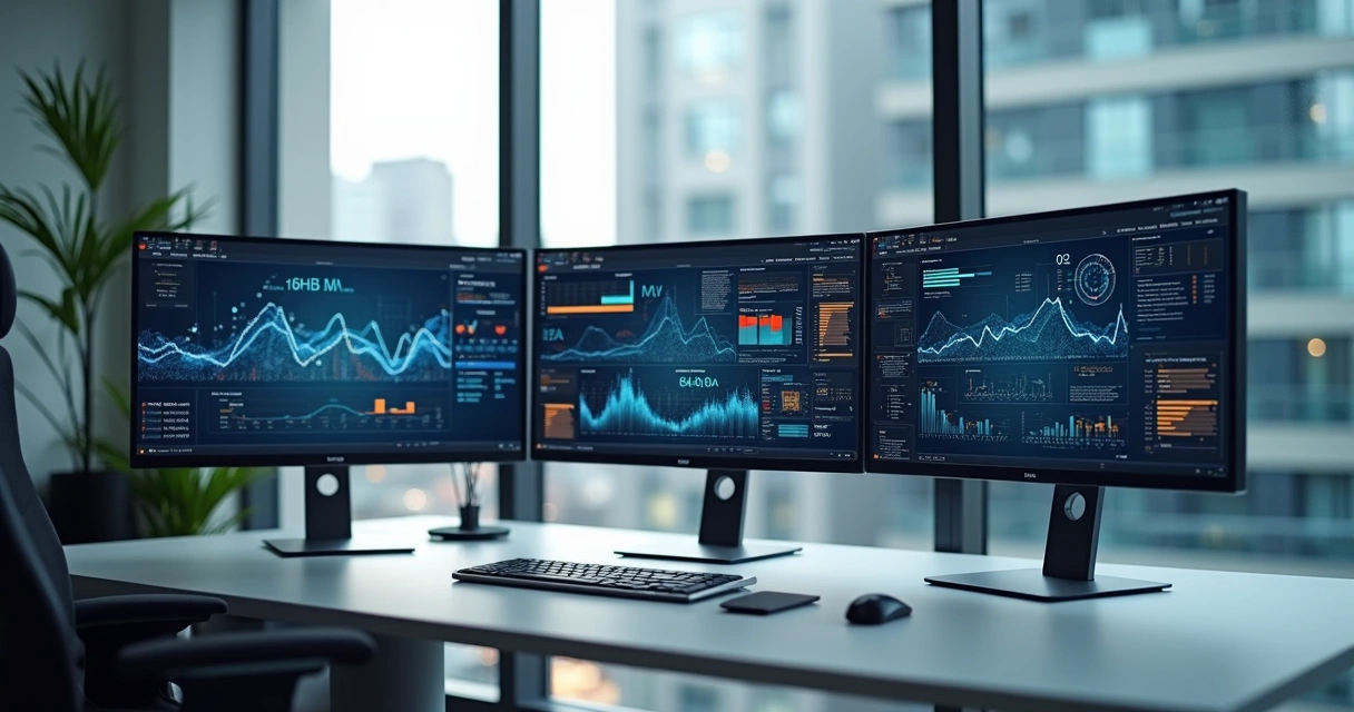 Processos automatizados com dados em computadores corporativos 