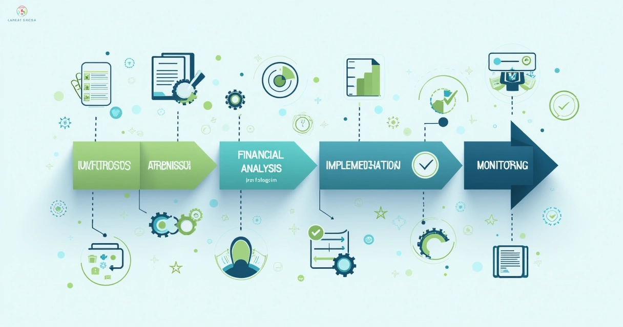 Processo de consultoria financeira apresentado em um fluxo visual 