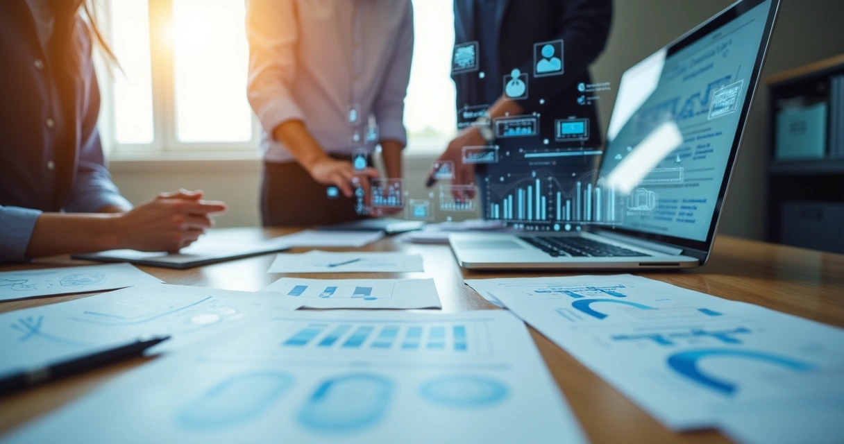 Processos contábeis digitalizados em ambiente de trabalho 