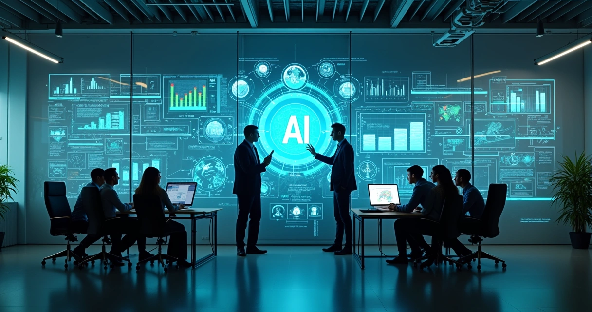 Processos empresariais conectados com inteligência artificial 