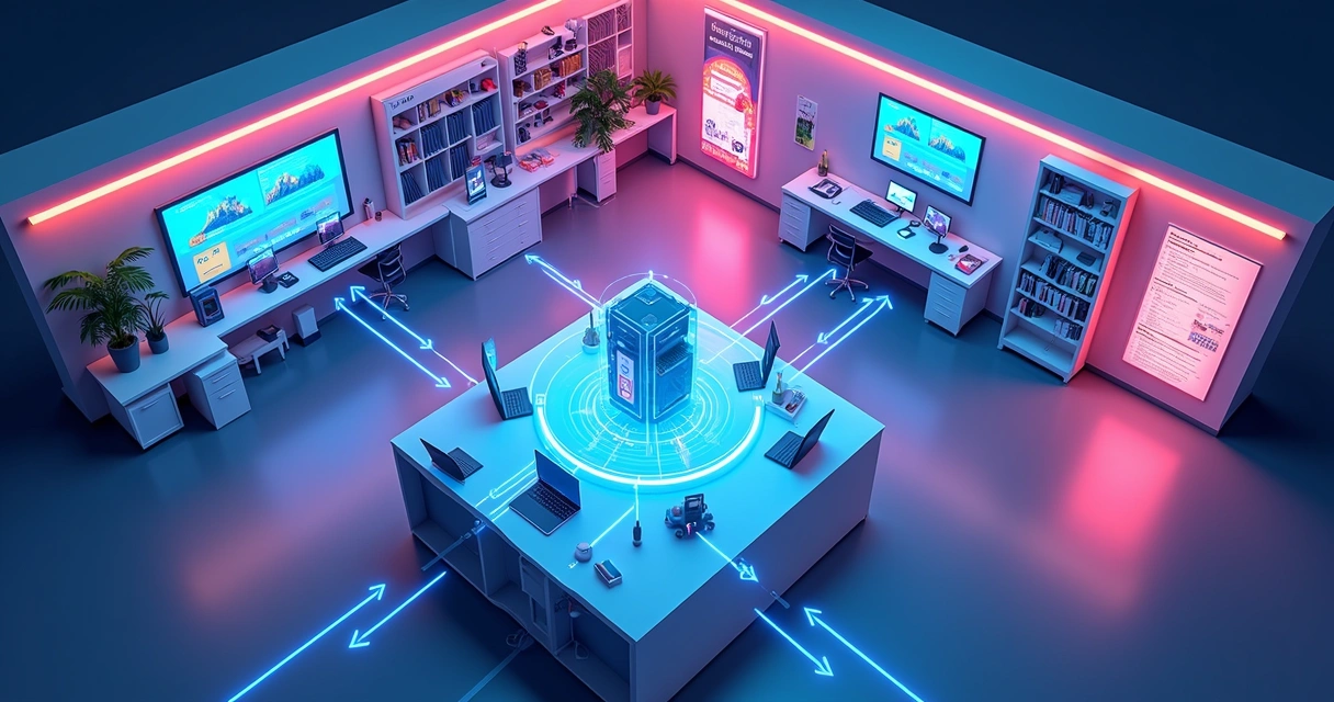 Integração de setores com tecnologia em loja de celular 