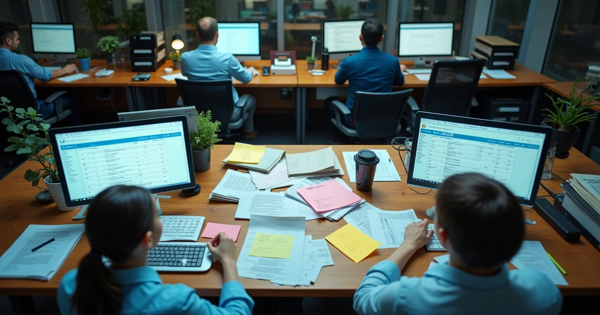 Controle manual de processos em uma empresa 