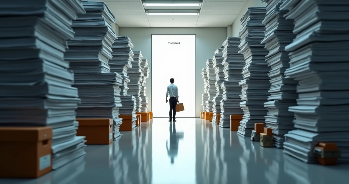 Pilhas de formulários bloqueando caminho 