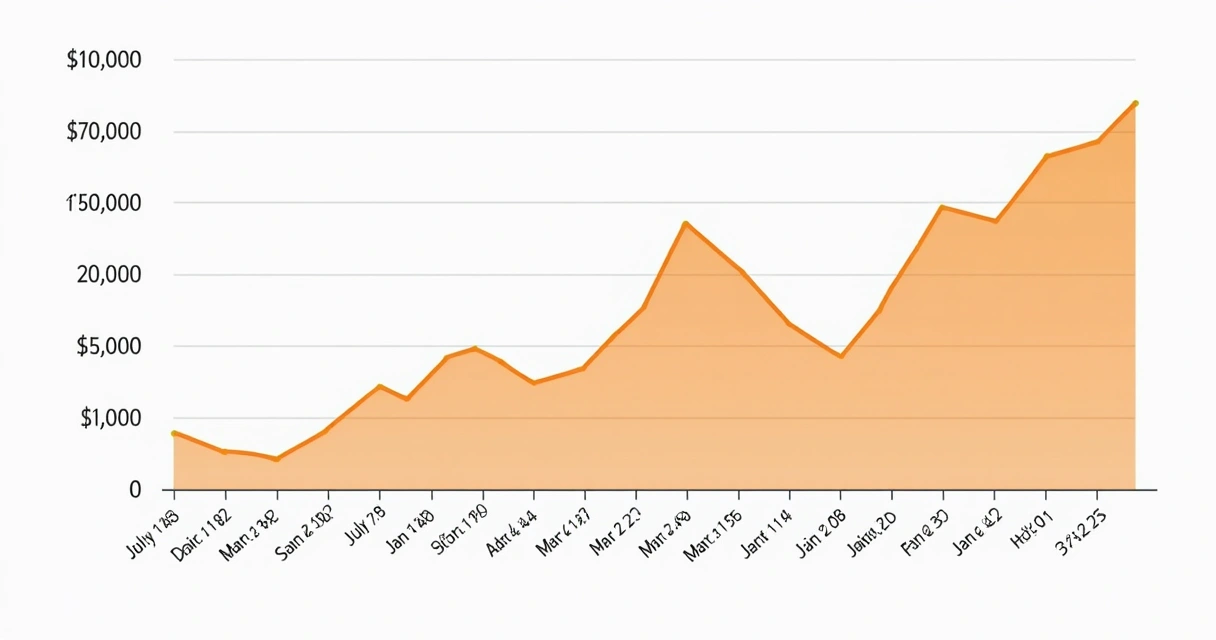 Gráfico de procura de quartos durante o ano 