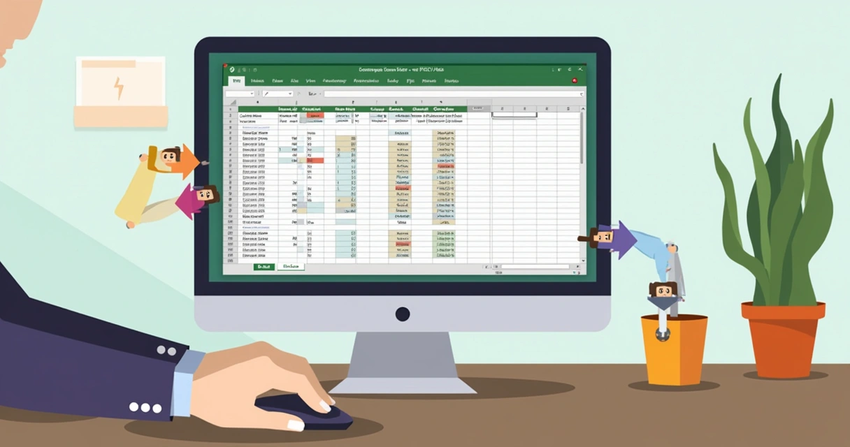 Exemplo visual de planilha usando PROCV