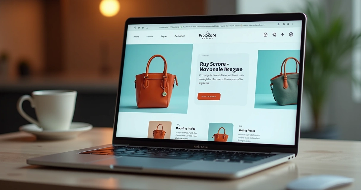 Exibição de um produto em destaque em uma loja virtual 