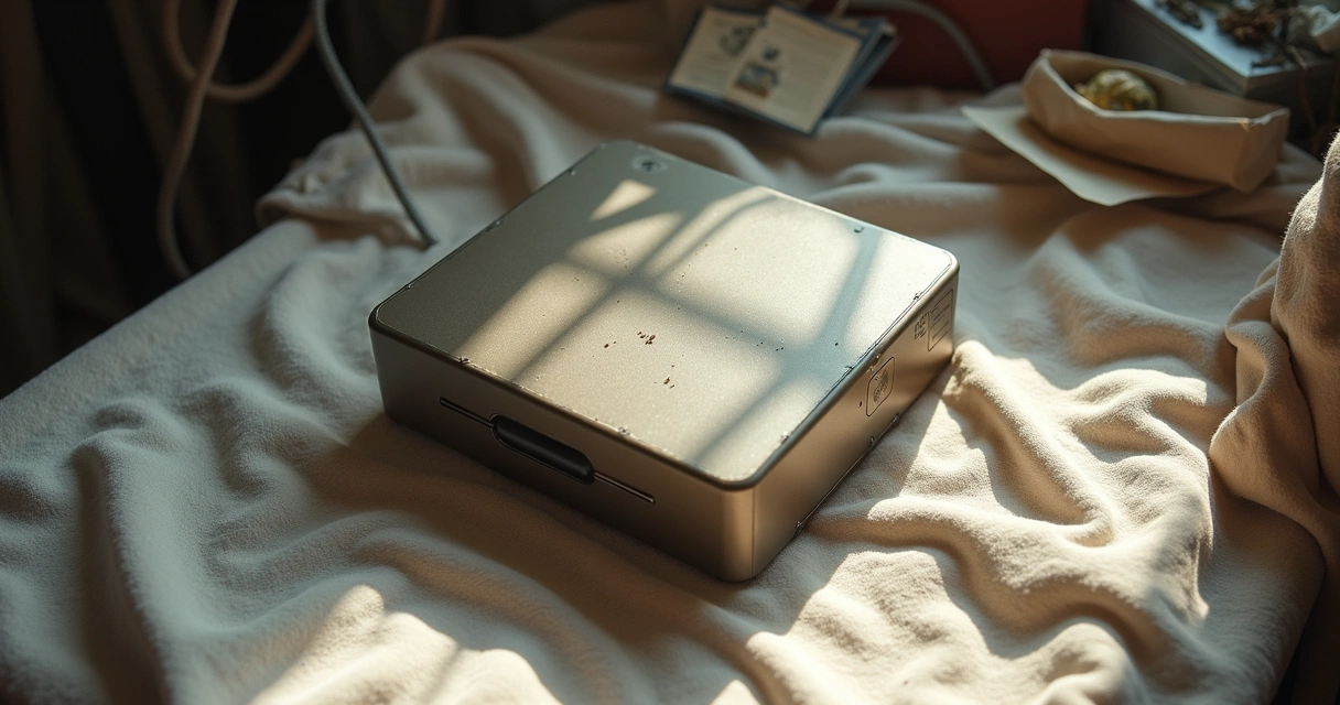 Produto mal posicionado em fundo bagunçado 