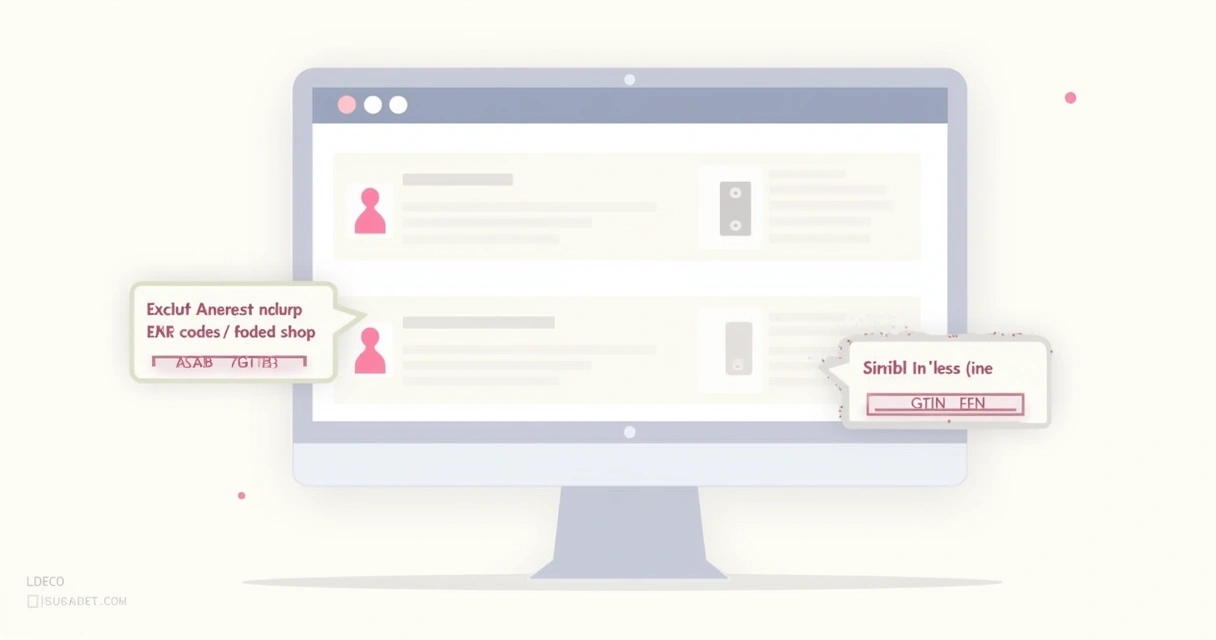 Página de marketplace mostrando anúncios de produtos com código GTIN/EAN 