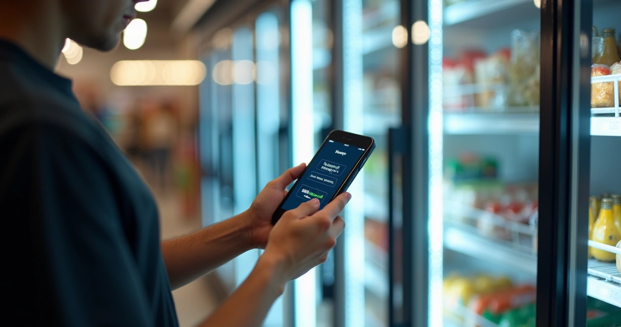 Alerta de produto perto do vencimento no supermercado 