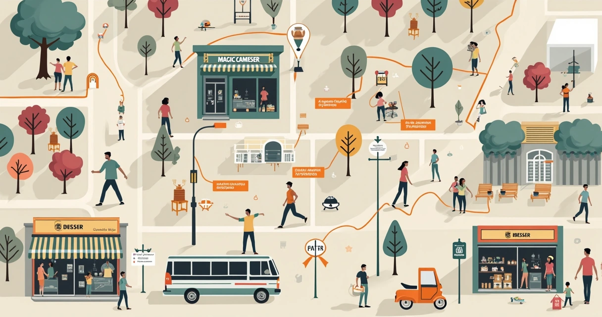 Mapeamento da Rua Bresser com lojas de camisetas e estamparias 