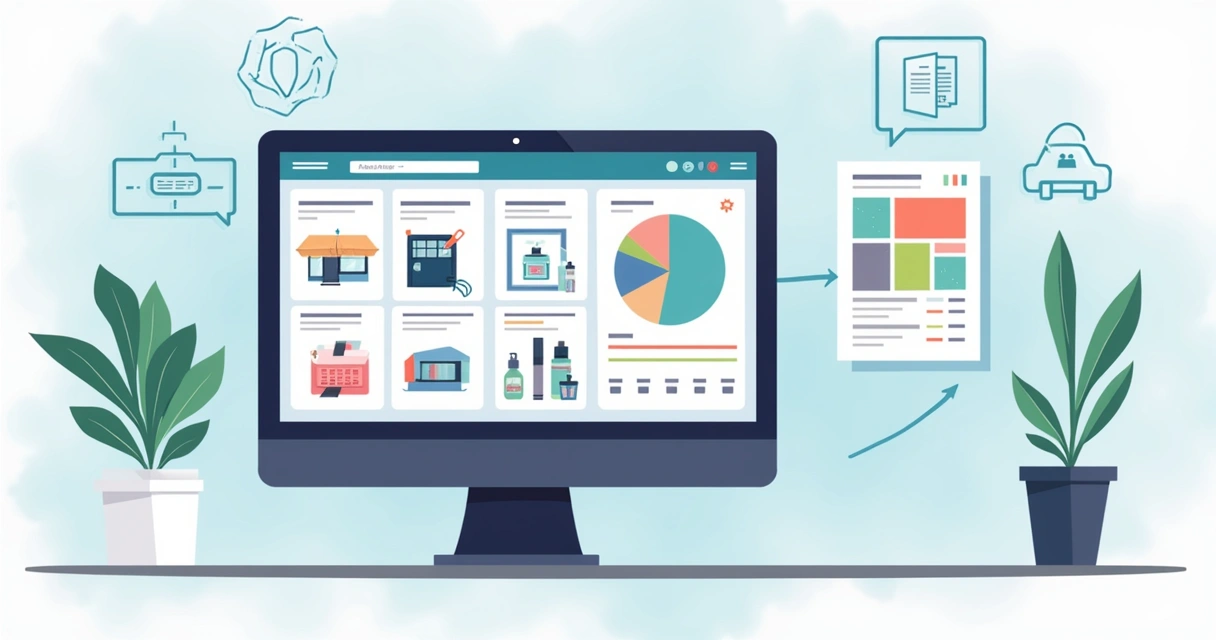 Dashboard de integração ERP mostrando produtos atualizados automaticamente