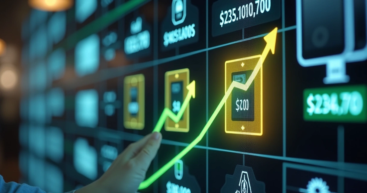 Produtos mais lucrativos destacados em marketplace digital