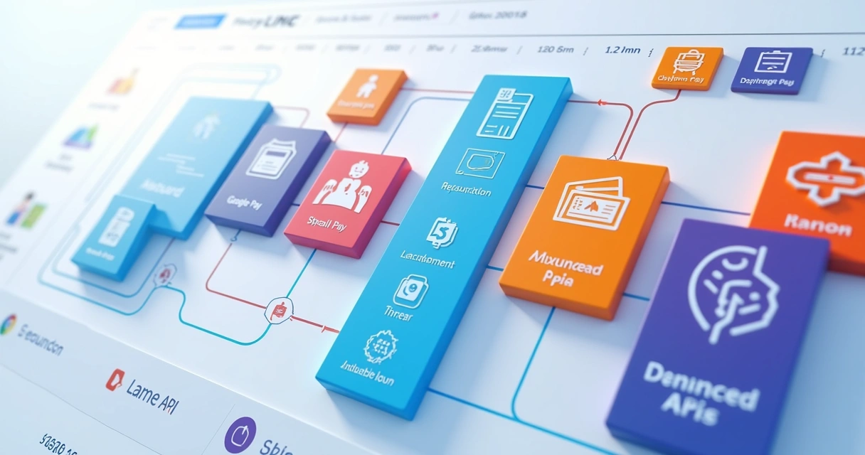 Painel com roadmap de produtos Paytime, incluindo funcionalidades digitais inovadoras 