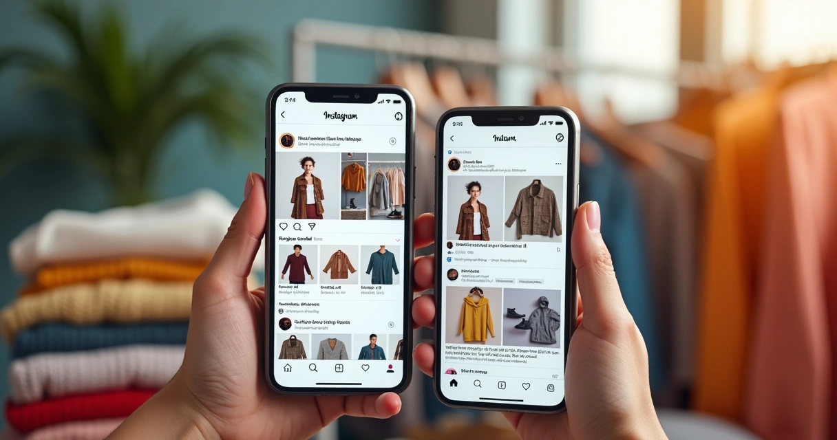 Divulgação de roupas no Instagram e WhatsApp 