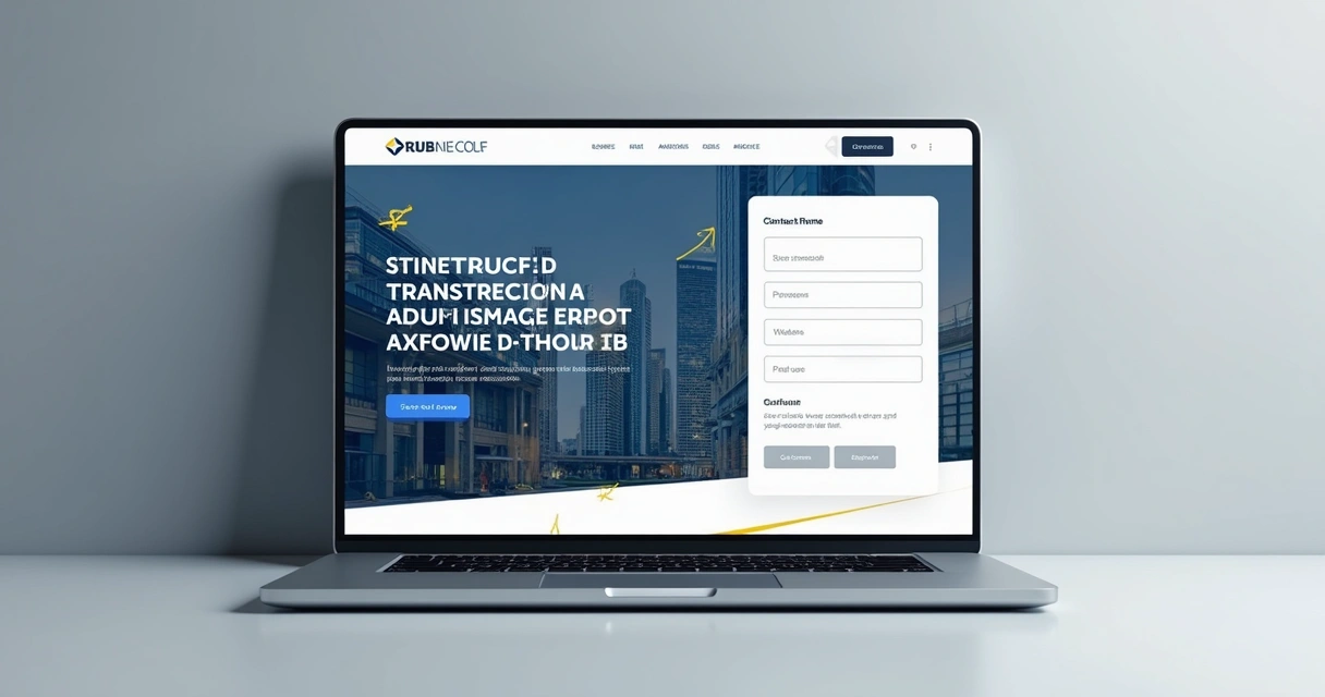 Modern and professional construction company landing page 