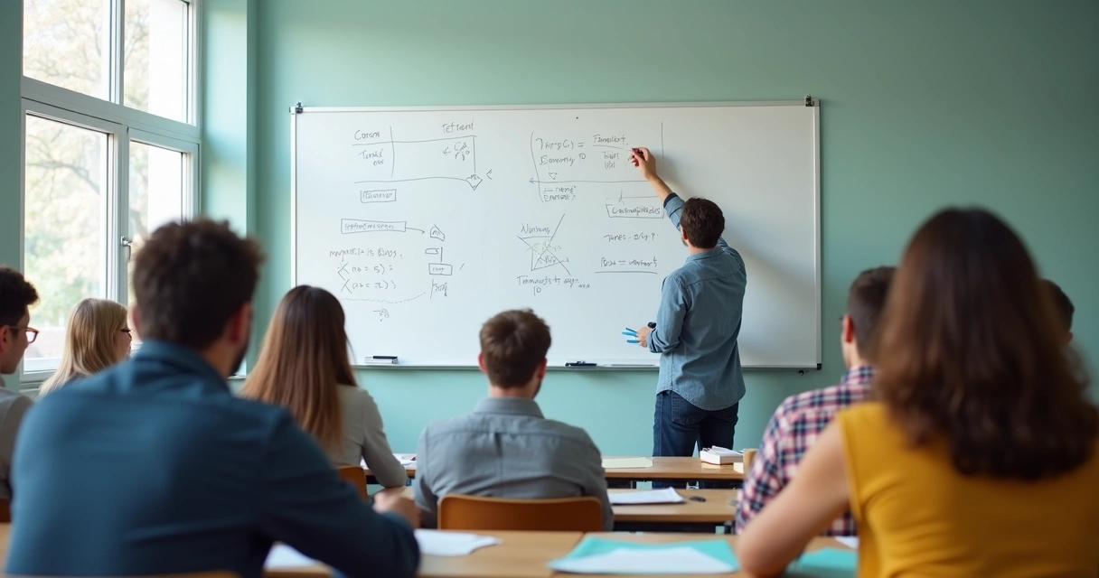 Professor ajustando metodologia em sala 
