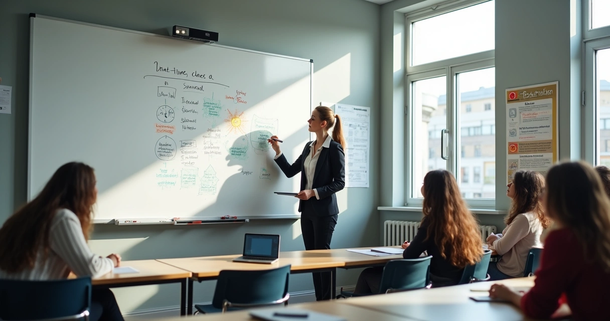 Professor escreve em lousa sobre competências da BNCC 