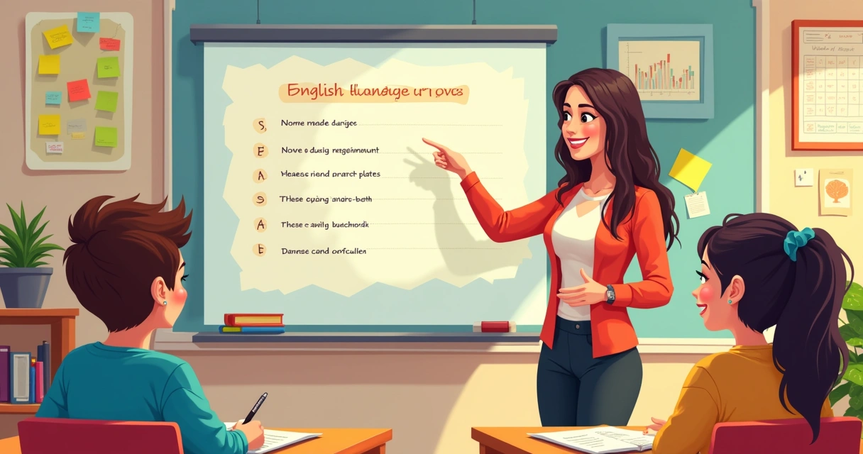 Professora explicando prompts na lousa digital 