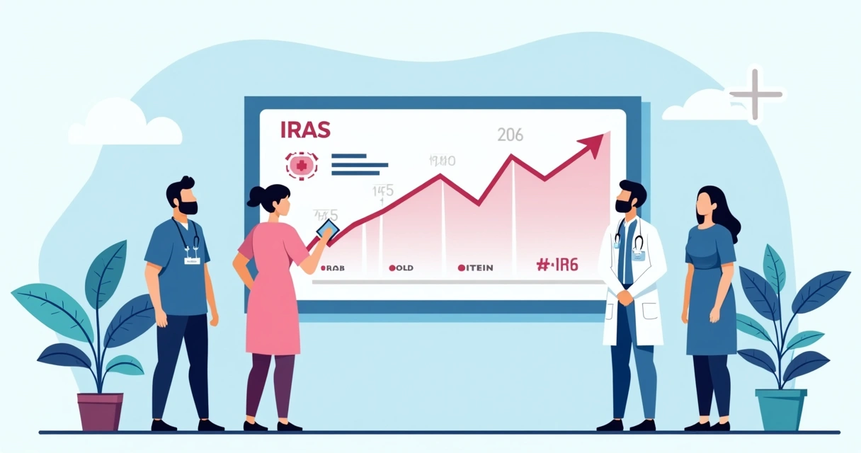 Avaliação dos programas de prevenção e controle das IRAS no Brasil em 2026 3 Profissionais de saúde analisando gráficos de indicadores de IRAS em painel digital