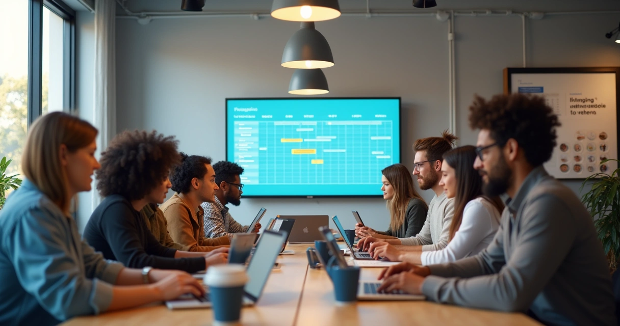 Profissionais freelancers reunidos em ambiente colaborativo 