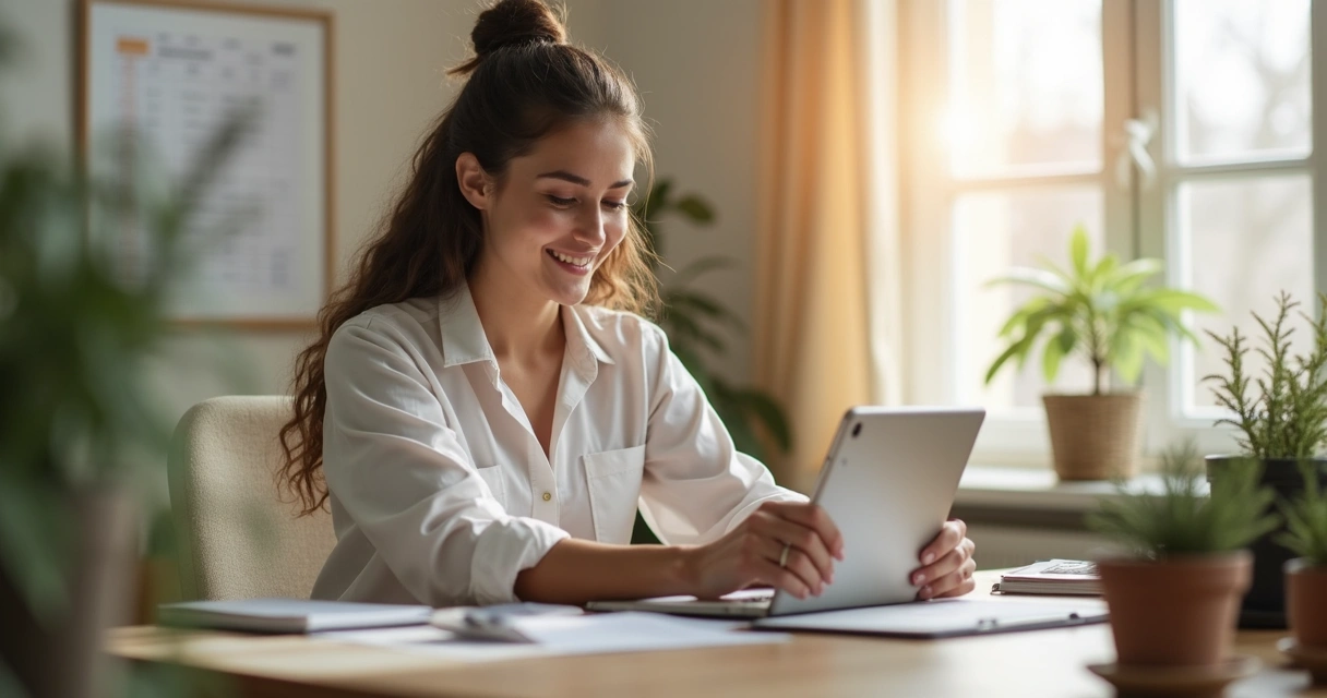 Profissional de bem-estar feliz com autonomia 