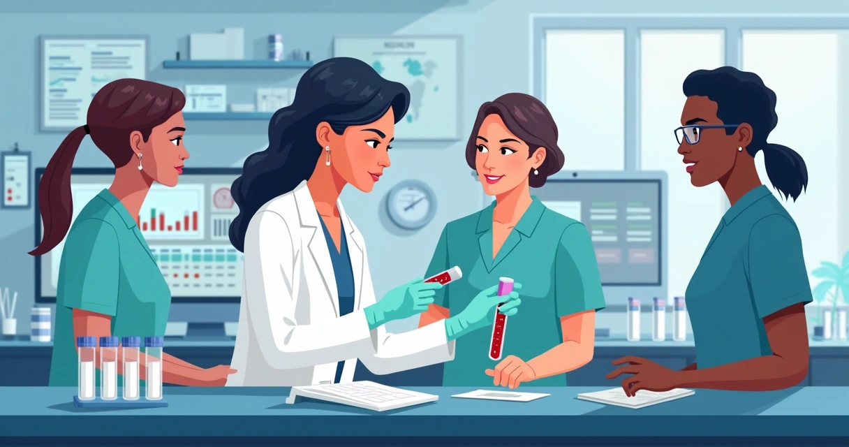 Profissional de laboratório analisando amostra com equipamentos de diagnóstico rápido de fungemia 