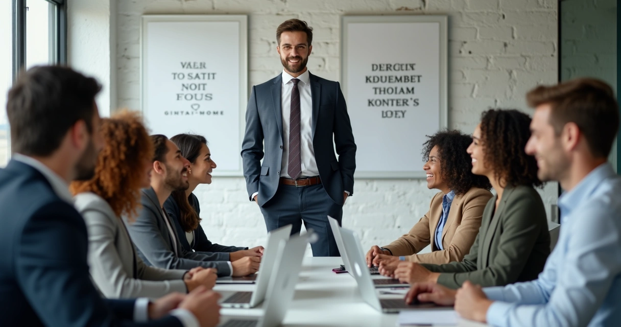 Líder guiando equipe de forma consciente e colaborativa