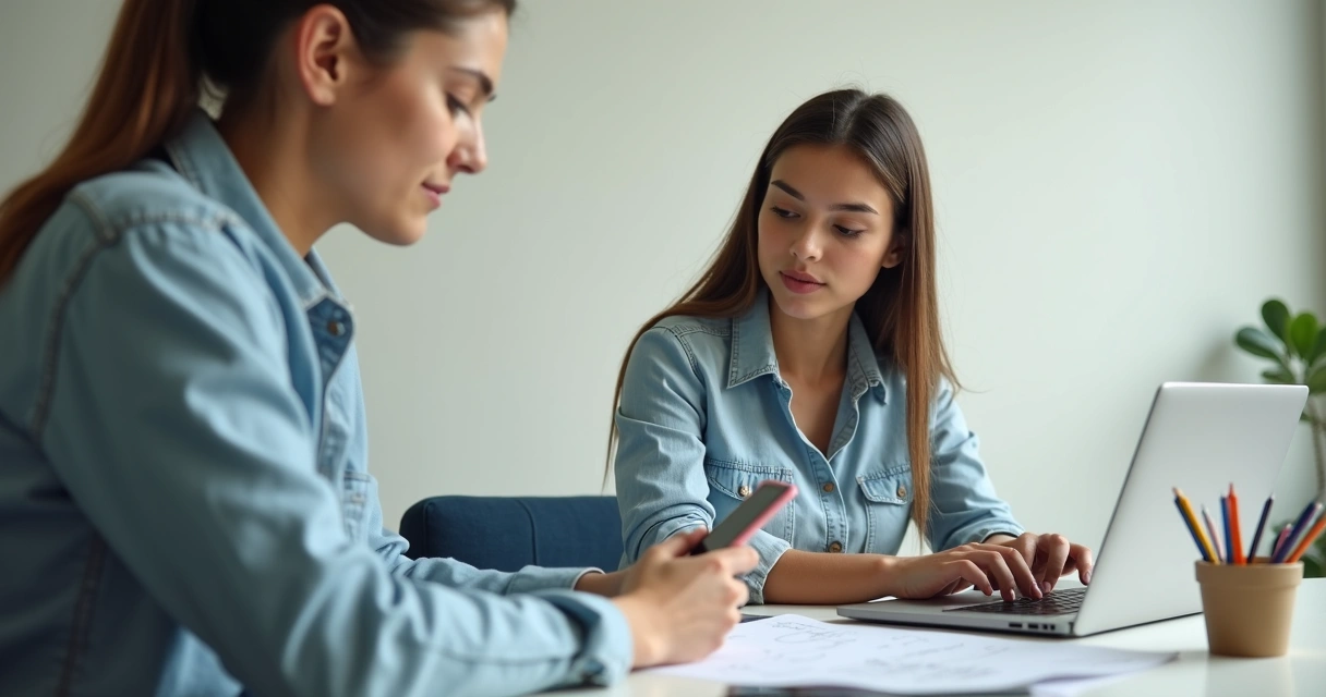 Pessoa trabalhando em escritório com notebook sem registro profissional 
