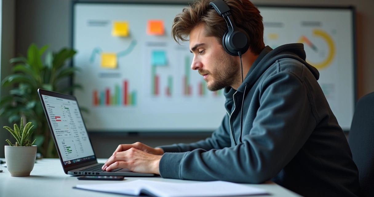 O que um SDR faz: funções, ferramentas e impacto nas vendas 2 Profissional SDR fazendo prospecção em ambiente de trabalho