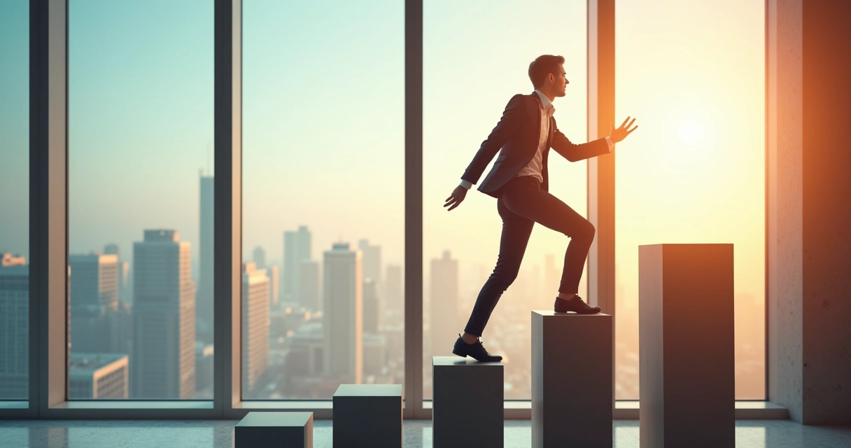 Profissional superando obstáculos no ambiente de trabalho 