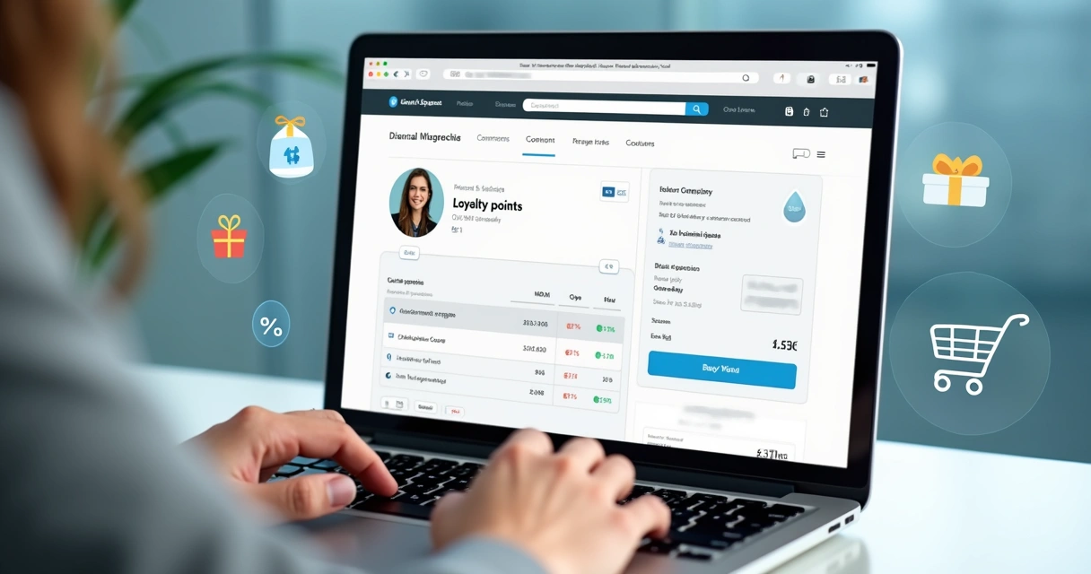 Cliente resgatando pontos em loja online 