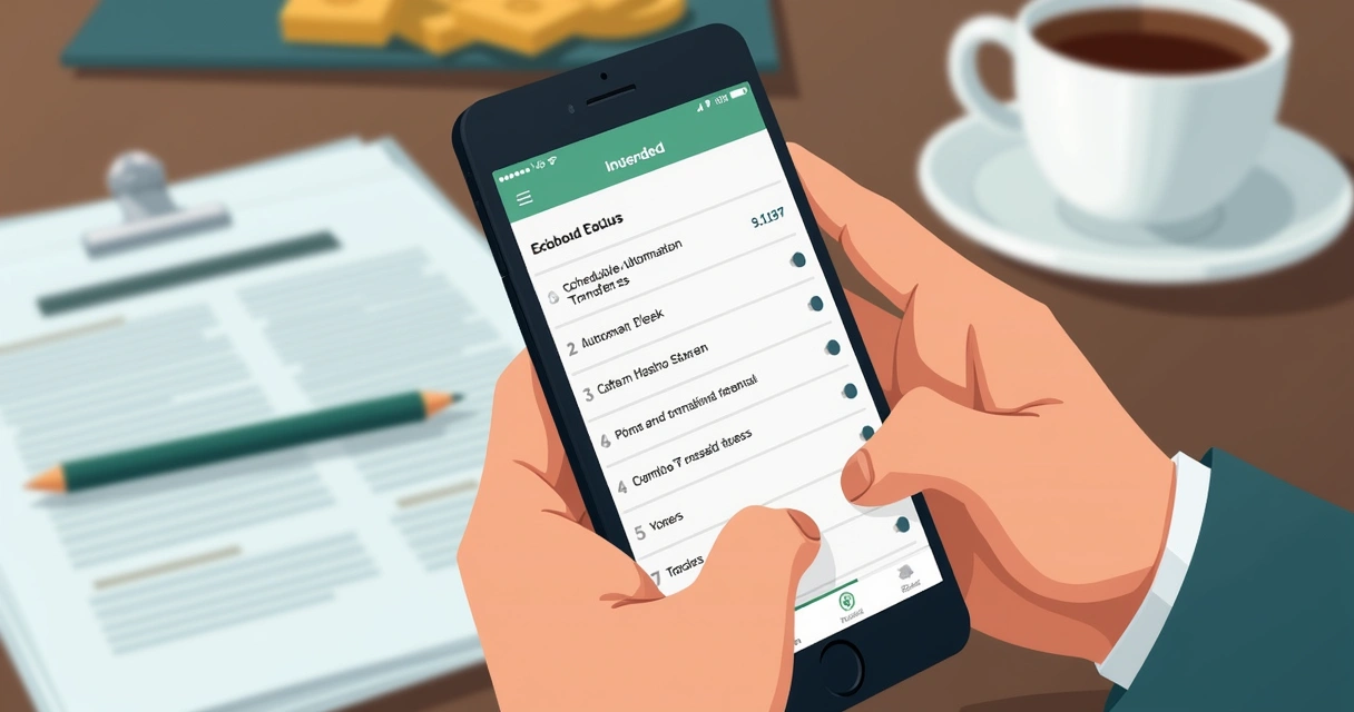 Pessoa programando reserva de emergência em app de investimento 
