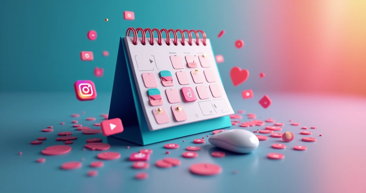 Agendamento visual de publicações de vídeos para várias redes sociais 