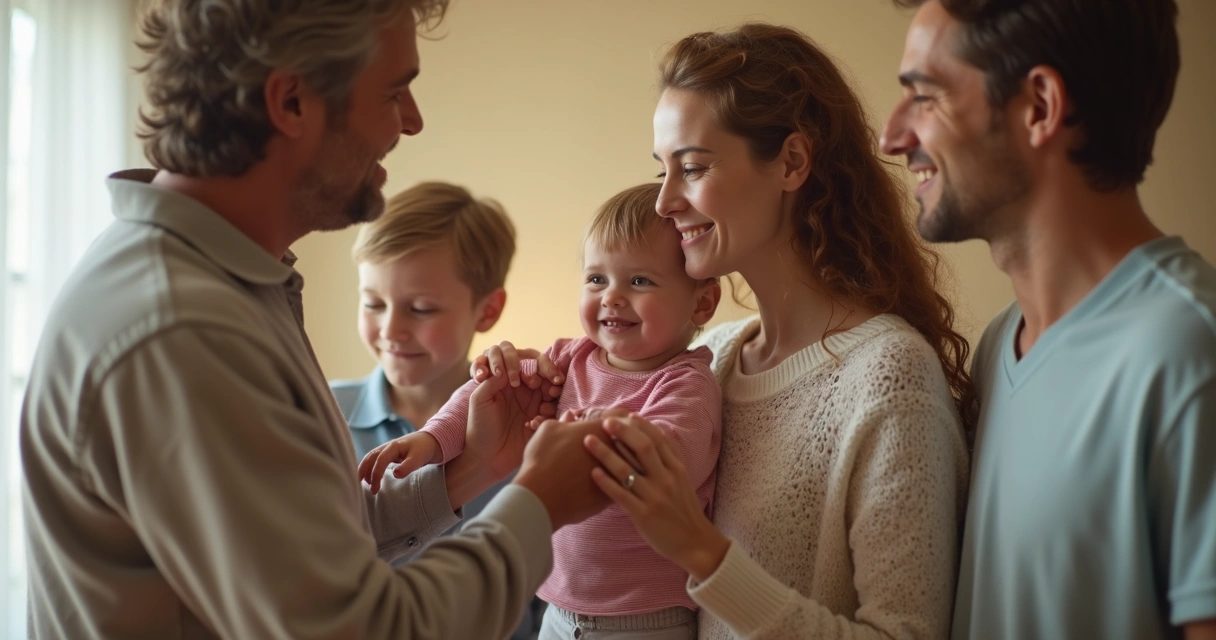Familia apoyándose mutuamente en un proceso de cambio 