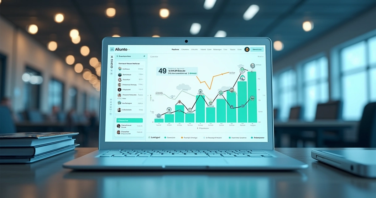 Dashboard mostrando progresso do aluno em plataforma LMS corporativa 
