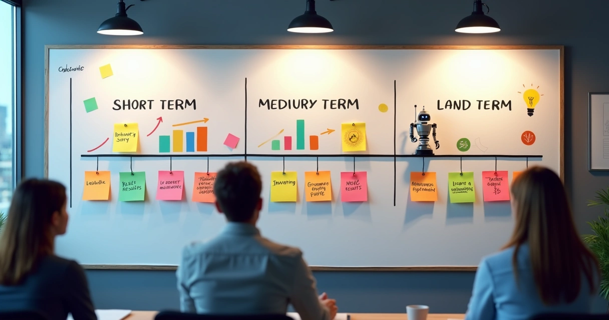 Linha do tempo de implantação de IA mostrando etapas e marcos principais 