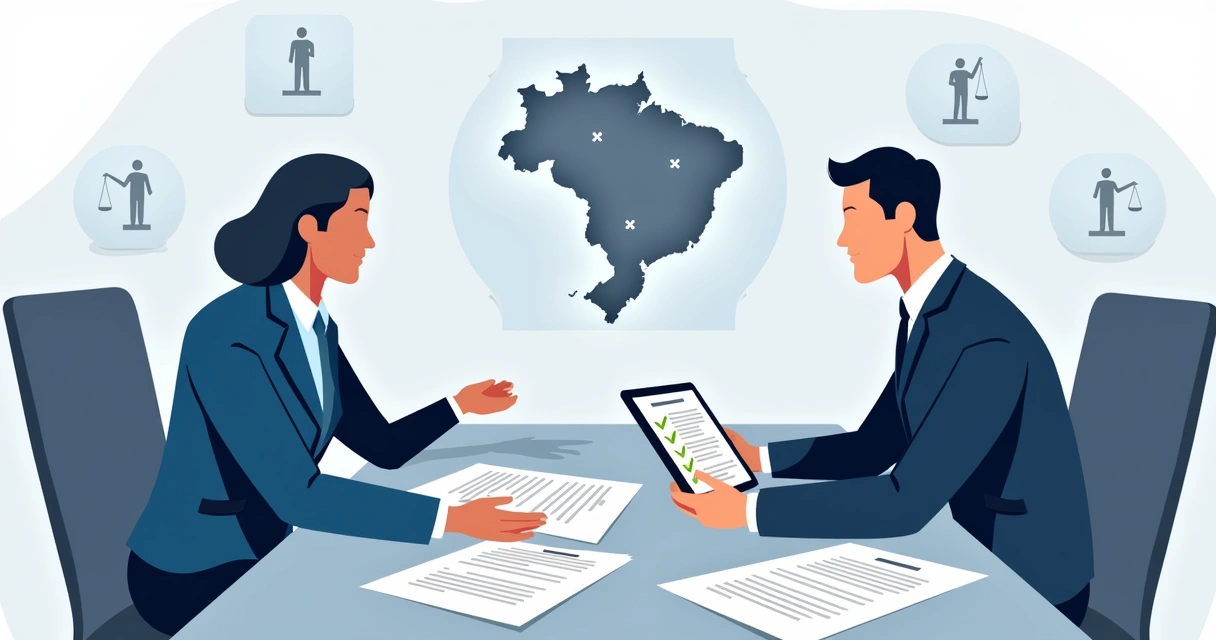 Representantes sindicais analisando documentos sobre ações judiciais coletivas 