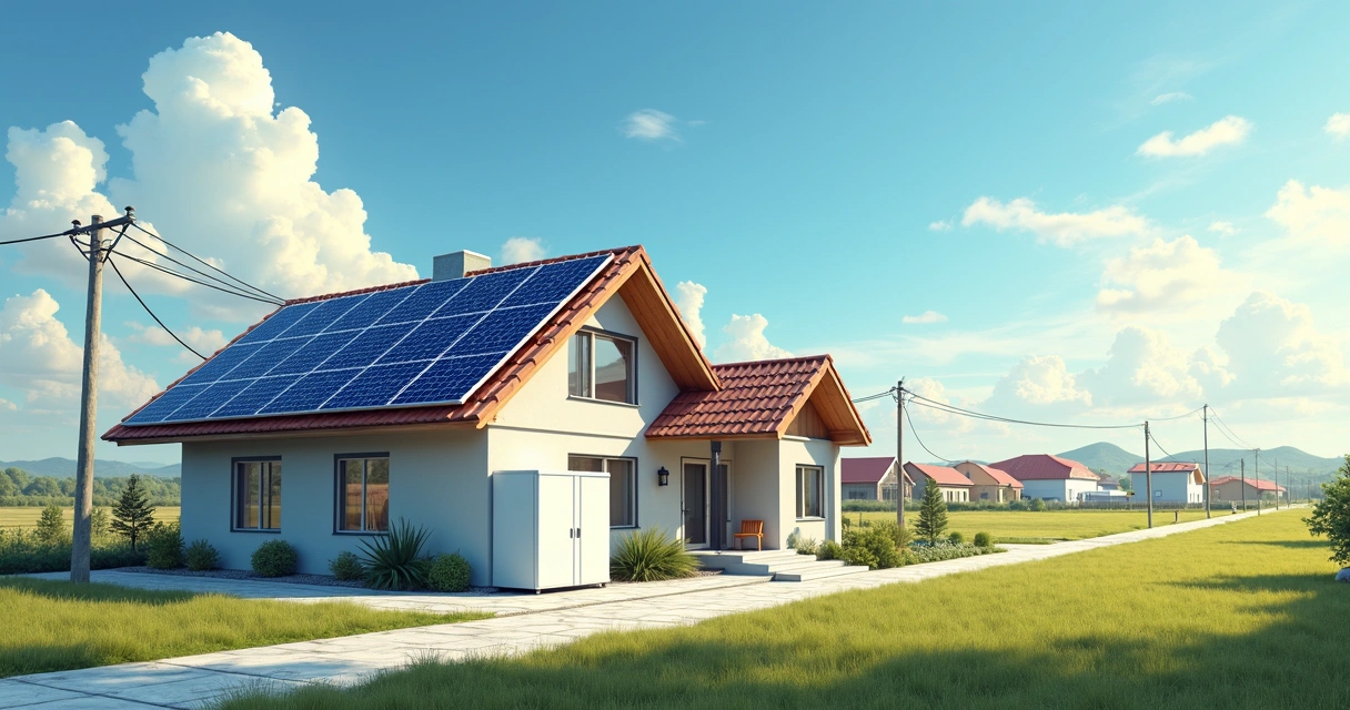 Projeto de armazenamento de energia com baterias e painéis solares 