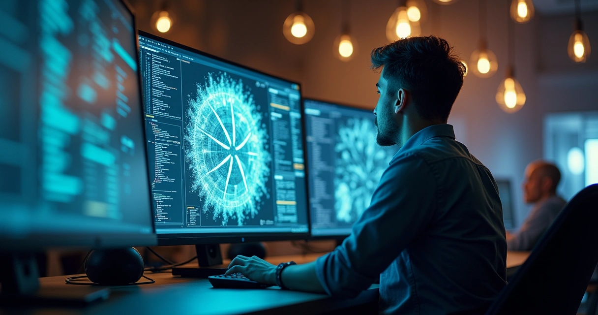 Desenvolvedor programando IA do zero 
