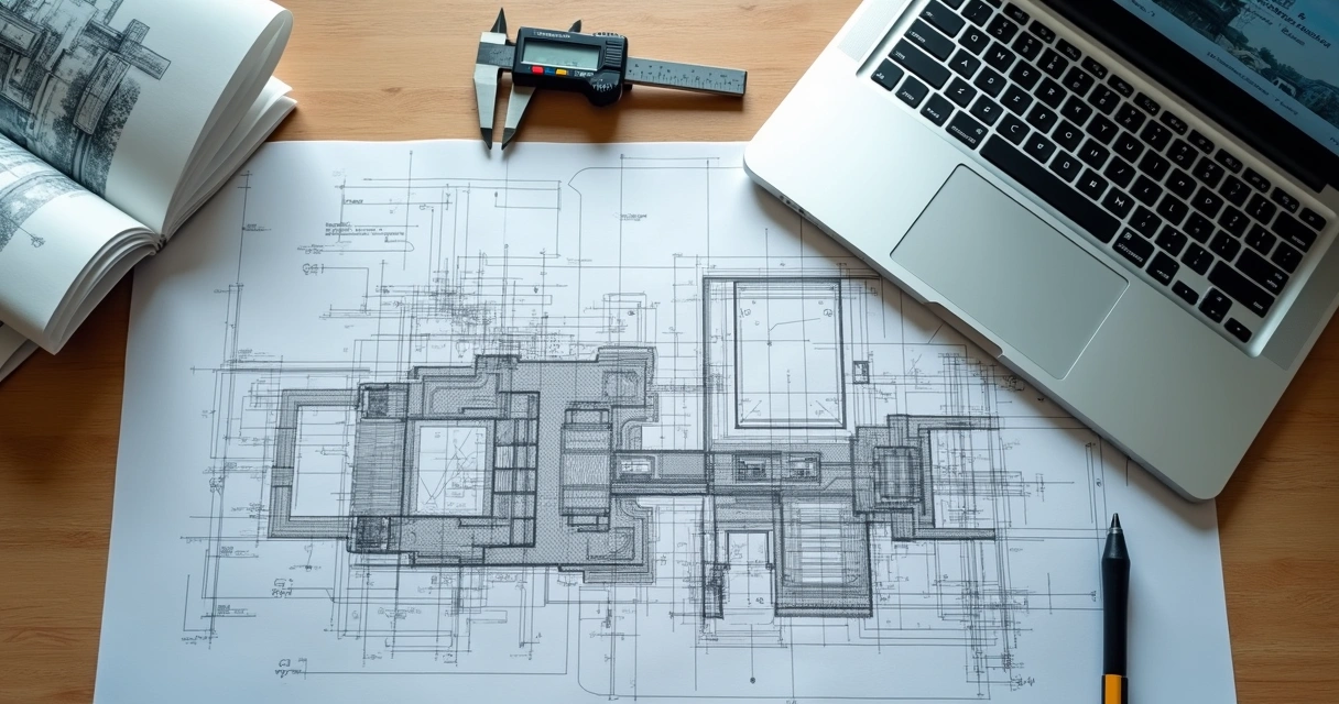 Projeto industrial detalhado com peças de aço carbono. 