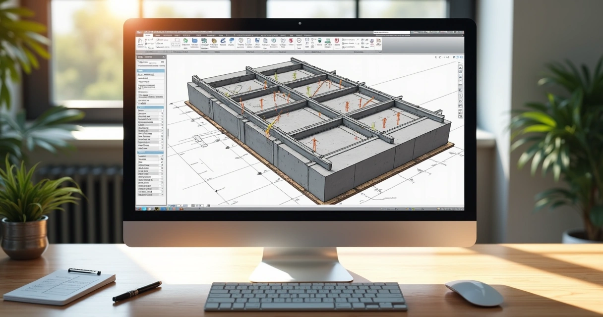 Projeto técnico de laje unidirecional em software