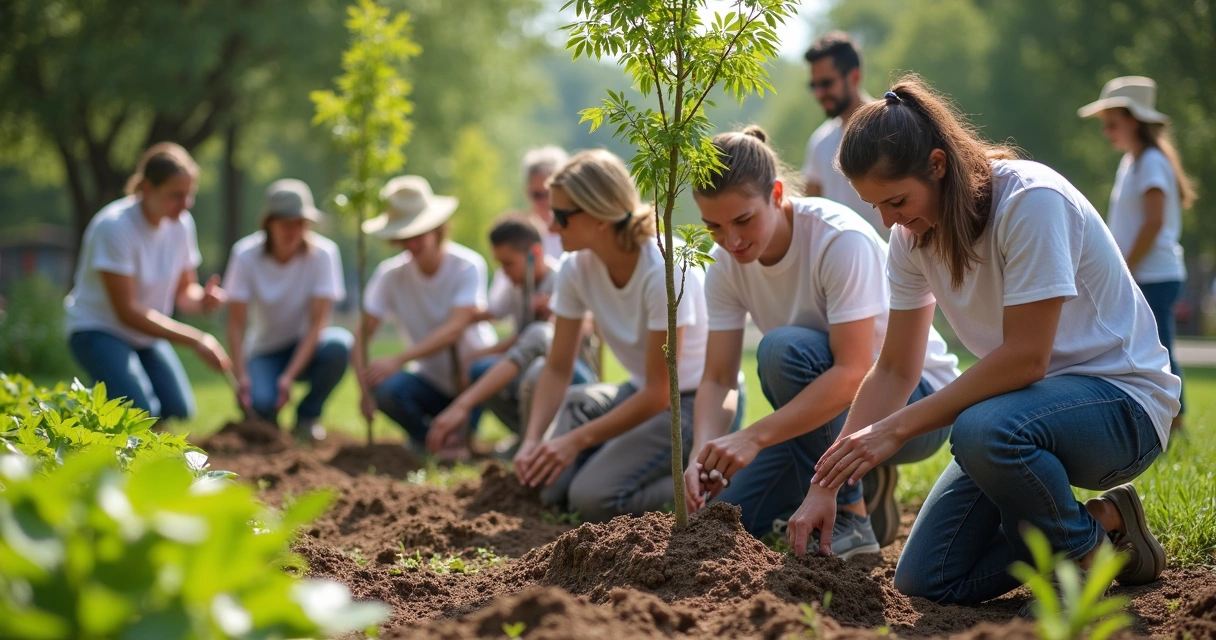 Colaboradores voluntários em ação social da empresa