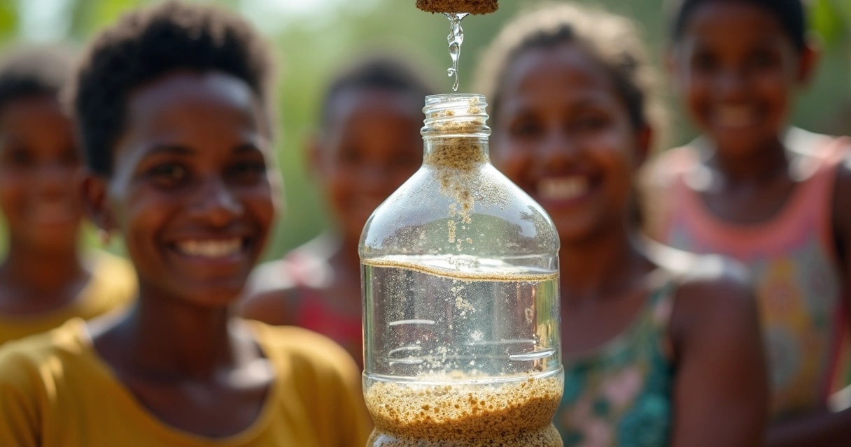 Comunidade usando moringa para purificar água barrenta 